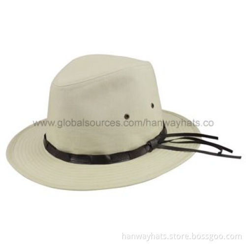 White Leather Sweatband Cowboy Hat